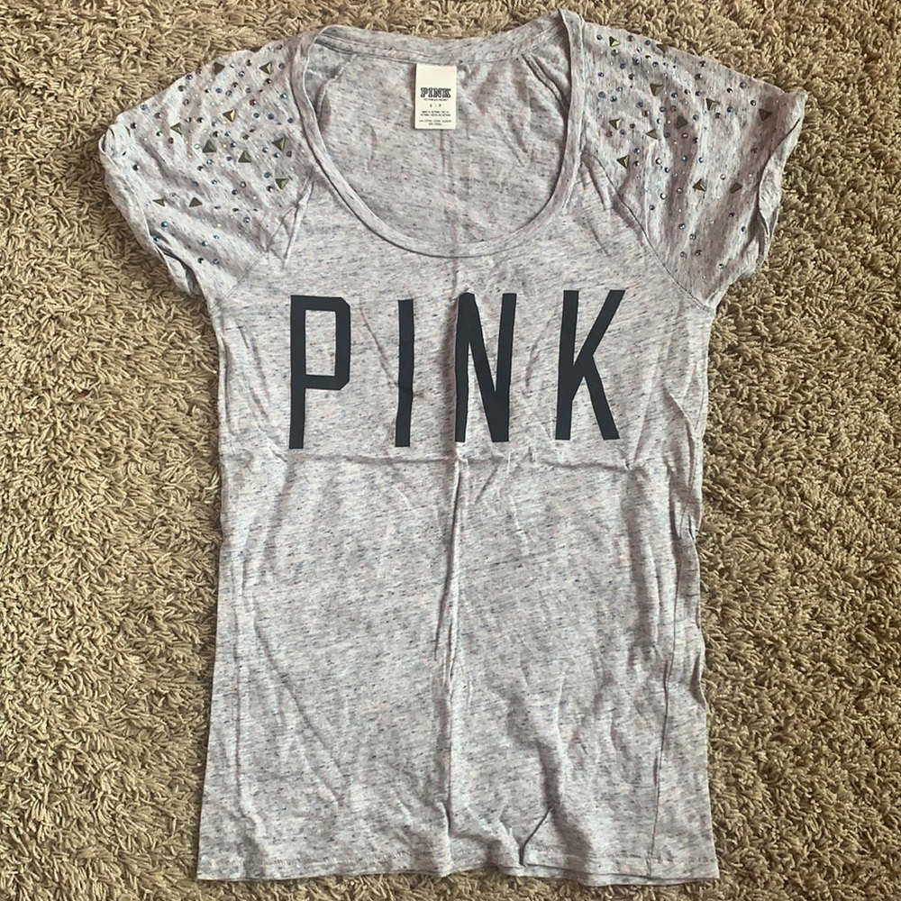 Victoria’s Secret PINK bling sleeve t-shirt